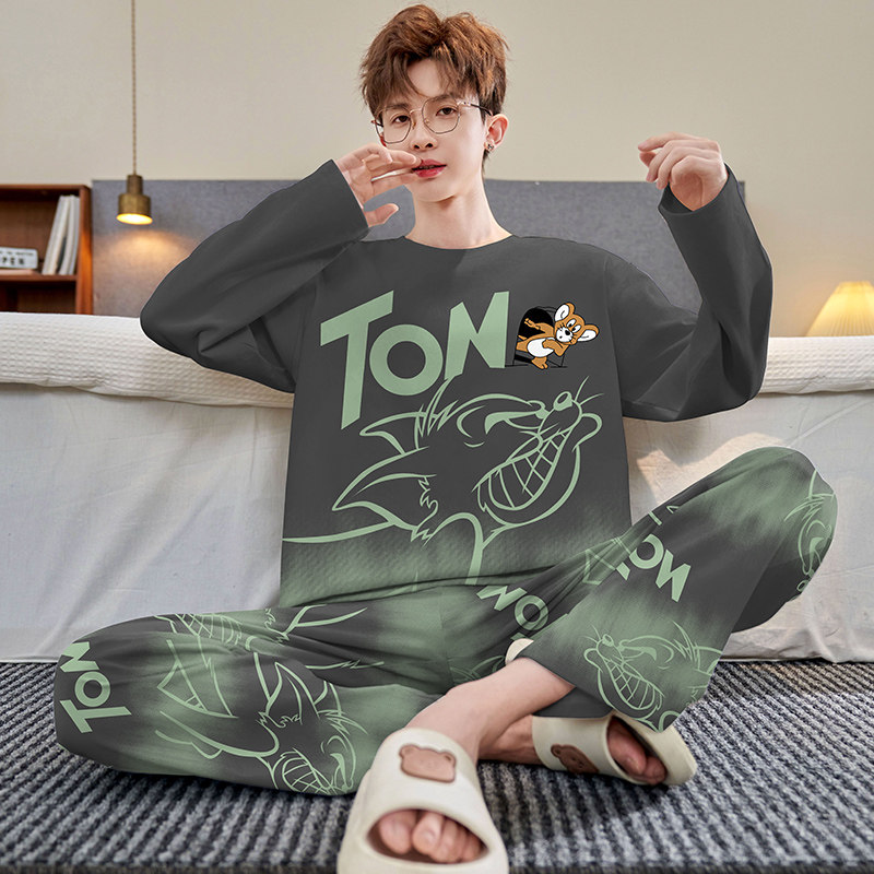 青少年15-16岁男孩睡衣初中学生可爱休闲纯棉家居服男大童春秋季,女士内衣/男士内衣/家居服,睡衣/家居服套装,淘宝优惠券,粉丝福利购,淘宝优惠卷