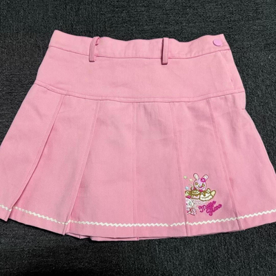 RichGirl少女日系复刻可爱童趣刺绣软妹百褶裙女儿服百搭半身裙