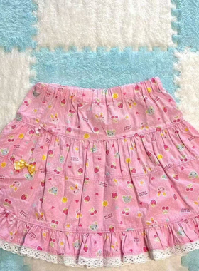 软妹RichGirl少女日系软妹可爱印花长袖T恤新款女儿服蝴蝶蛋糕裙