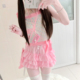 可爱甜美卡通印花短袖 软妹RichGirl少女夏季 新款 蓬蓬蛋糕裙