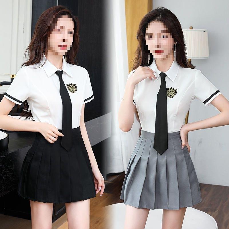 新款学院风足浴足疗技师工作服摆裙套装沐足按摩制服养生会所工衣