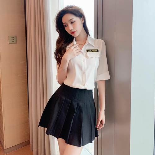 足浴服装女新款2025年技师服女套装空姐夏装性感气质足疗师工作服