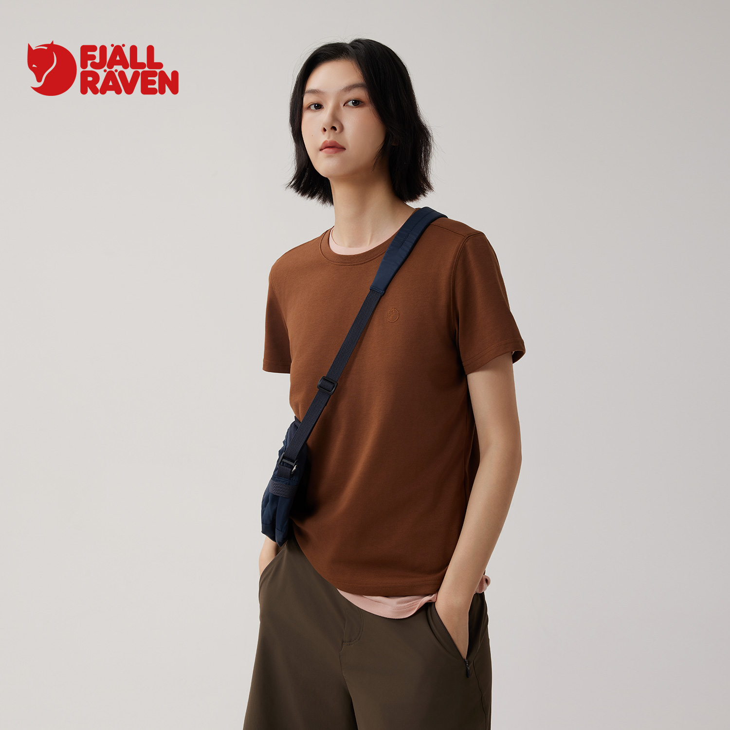 fjallraven北极狐女士棉质圆领短袖T恤亲肤上衣2025新款01221254