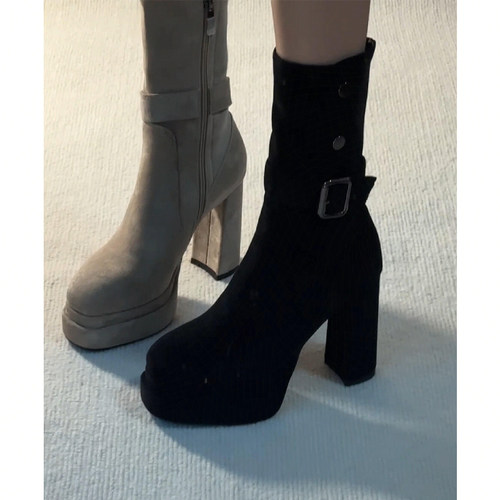 妥妥韩剧大女主的高跟靴~好好看