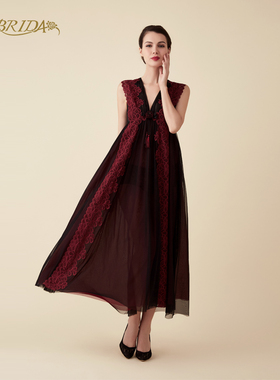 CA BRIDA【爱的火焰】V领网纱无袖睡裙CGW4I1009C2