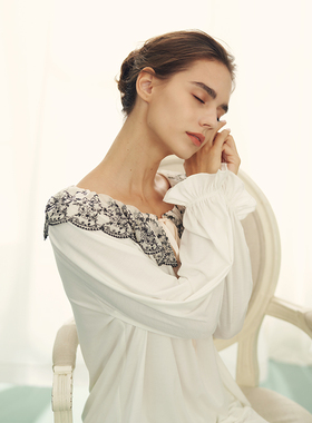 CA BRIDA【黑玫瑰】爆款推荐莫代尔法式裸感睡眠家居睡衣套装L902