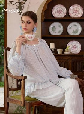 CA BRIDA【早安】法式洛可可公主风提花棉长袖睡衣套装P703AB1