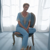 BRIDA 仲夏花园 推荐 法式 复古蕾丝莫代尔裸感睡眠睡衣套M301