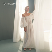 BRIDA White Paris 前短后长礼服式 长睡裙NS4B302C2