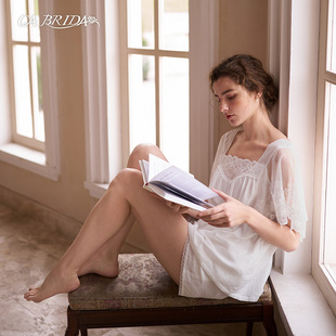 浪漫蕾丝双层芙罗拉睡衣家居套装 法式 C201AB1 晨露 CABRIDA