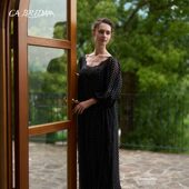 BRIDA 一千零一夜 新品 法式 宫廷风波点桑蚕丝长睡裙L315C1