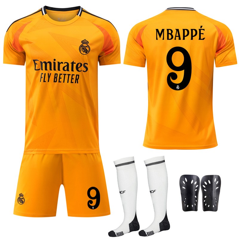 2425皇马客场橙色球衣套装定制