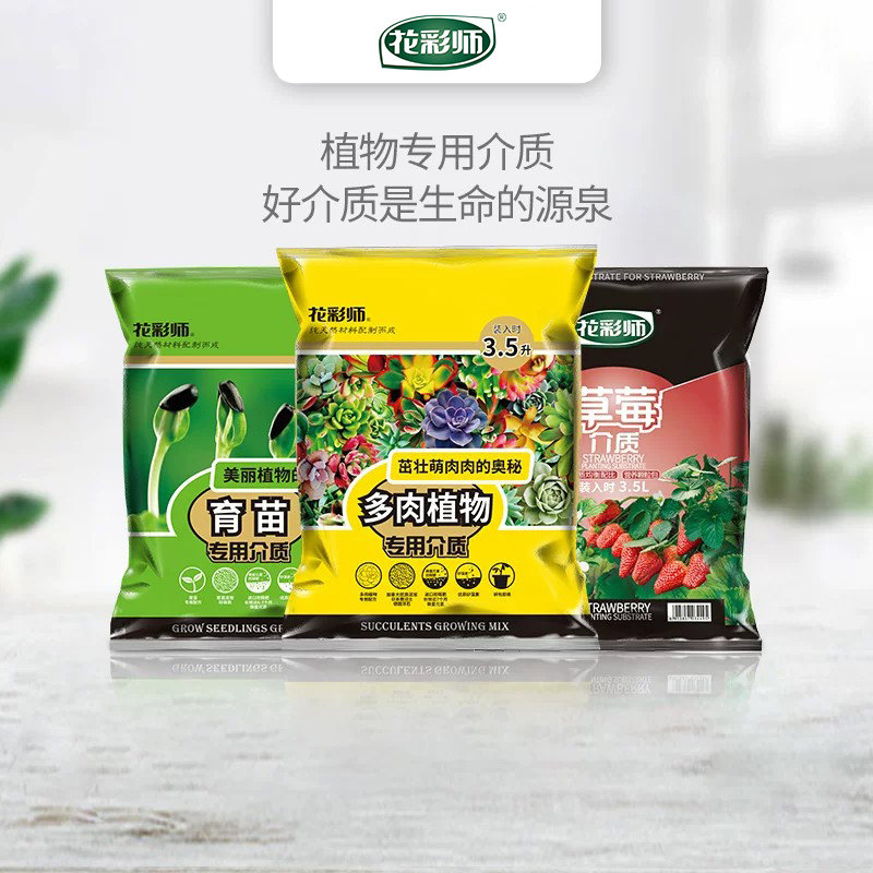 虹越花彩师球根多肉土草莓营养土图片