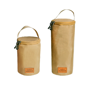 山地客户外野营圆桶形G5扁气罐收纳包露营汽灯马灯便携防撞收纳袋