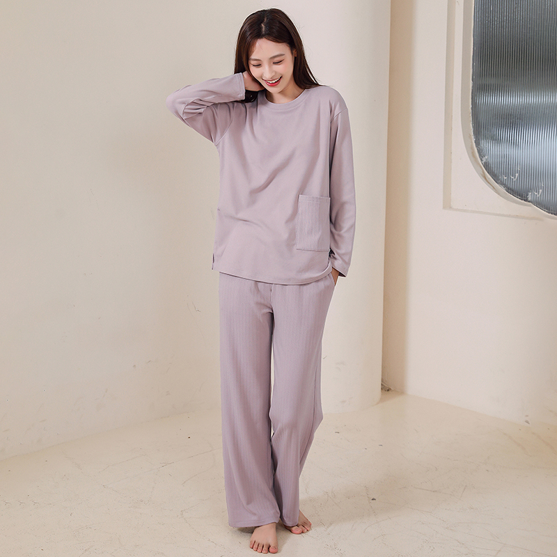 帝日斯诺磨绒简约圆领家居服套装