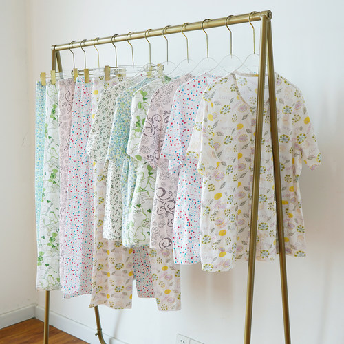 帝日斯诺女纯棉印花家居服轻薄