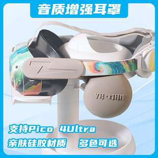 适用Pico 4 ultra耳罩VR配件vr眼镜头戴舒适一体机头盔音质增强