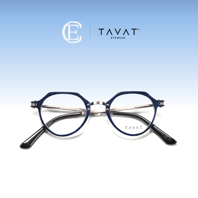 TAVAT眼镜框SC023意大利复古亚洲版Cinque板材金属全框近视眼镜架