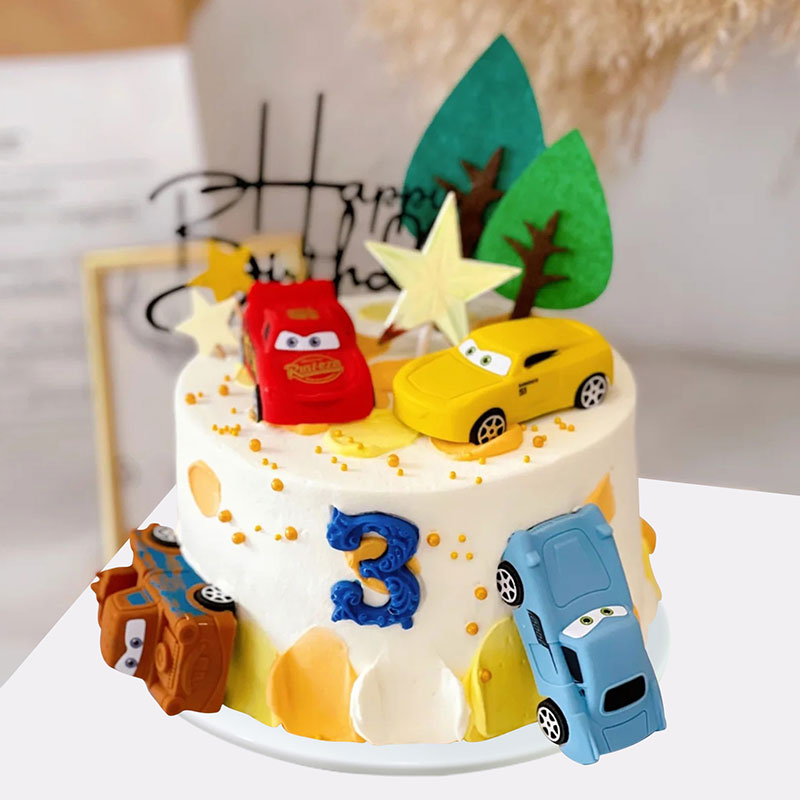 2025新款仿真蛋糕模型网红儿童卡通小汽车塑胶假样品展示道具定制