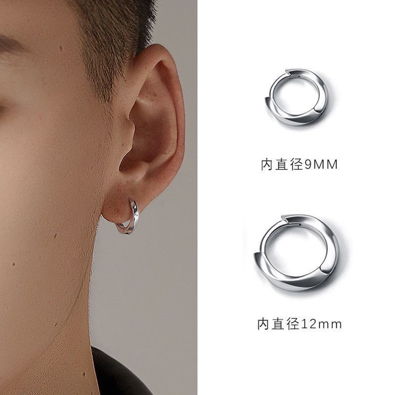 合金耳饰 圆形耳环男2025年新款潮网红单只潮个性耳饰潮流个性