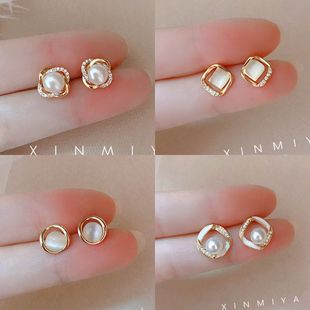 精致耳环女复古法式 小众S925银针气质高级感耳钉耳饰潮