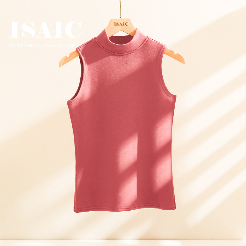 半高领背心保暖打底衫加绒