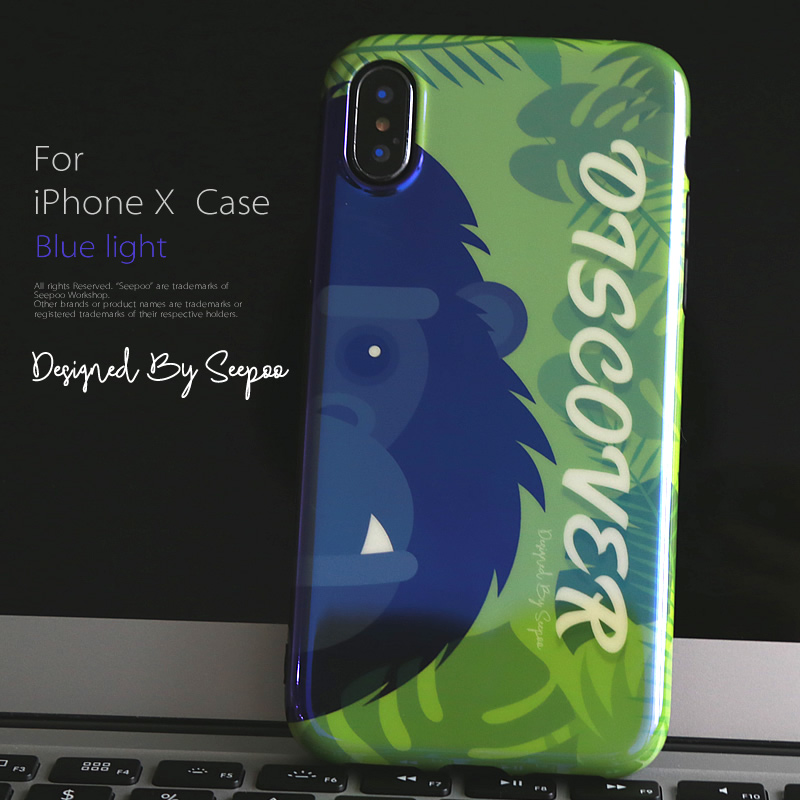 seepooÉ«²¼iphonexÊÖ»ú¿Ç iphone xÀ¶¹âÊÖ»úÌ×¿á³±ÅÆÊÖ»ú¿Ç·Àˤ¿Ç