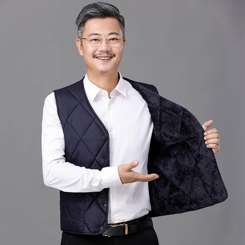 男士秋冬保暖马甲背心加绒马夹