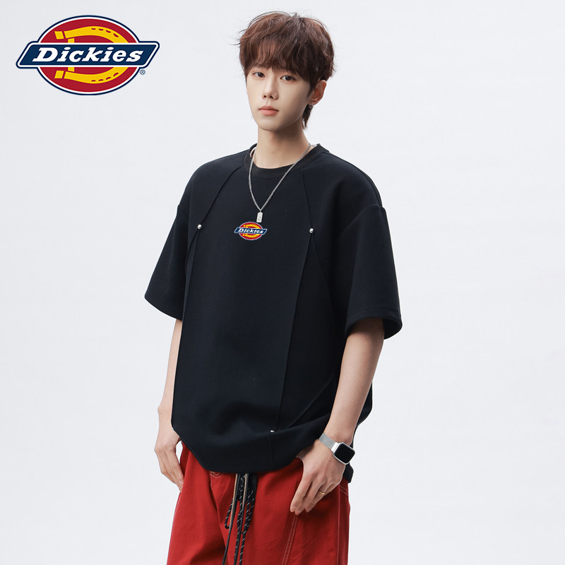 Dickies解构感短袖t恤男士2026新款今年流行爆款男装上衣宽松体恤