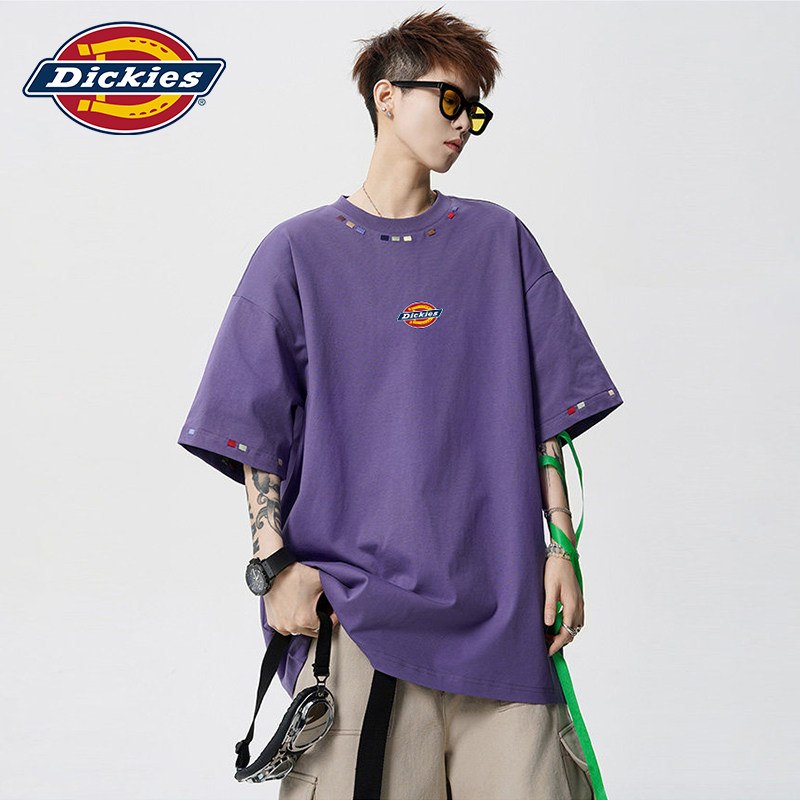 Dickies短袖t恤男士穿搭紫色上衣