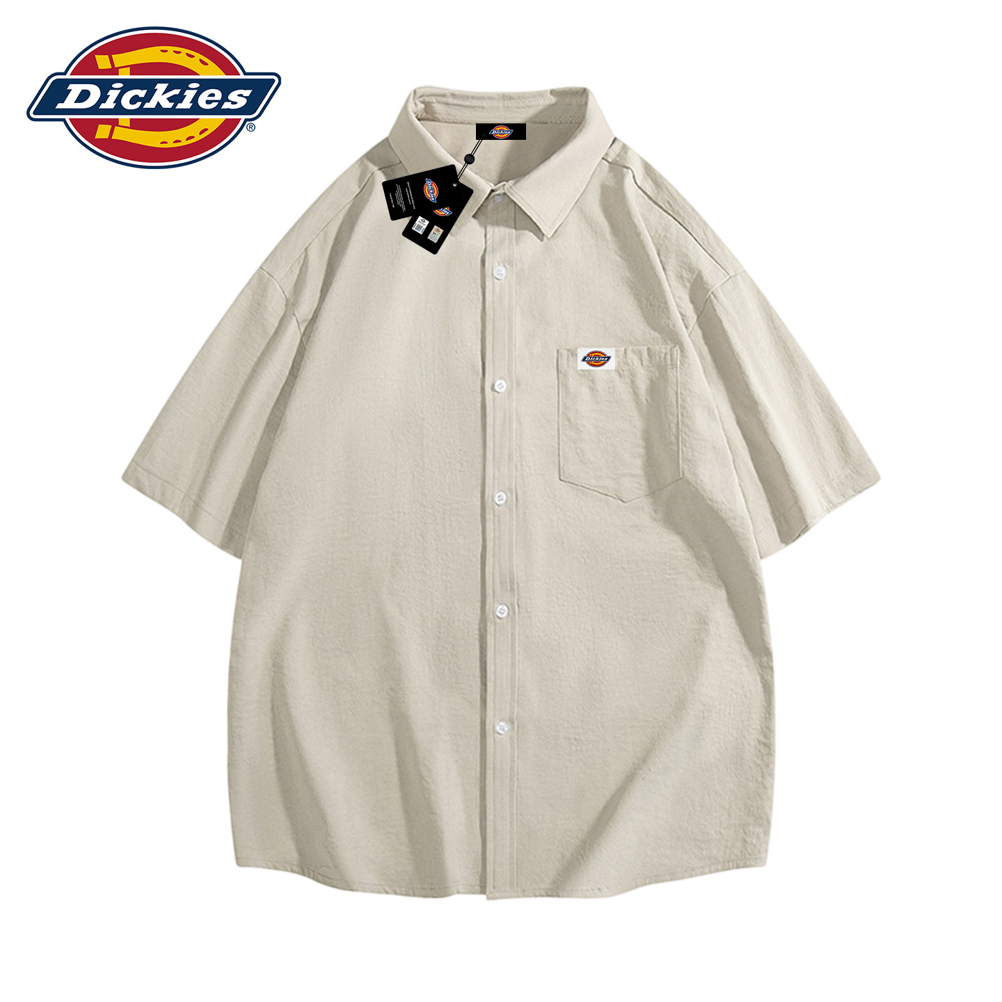Dickies男士短袖衬衫翻领t恤