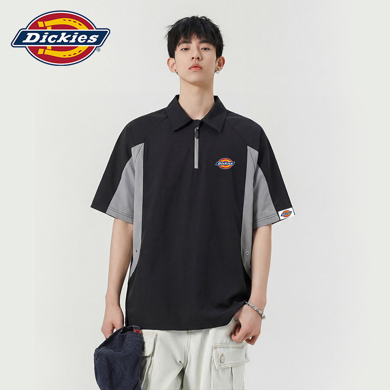 Dickies帝酷适美式短袖t恤男款夏季2026新款痞帅高级感撞色Polo衫