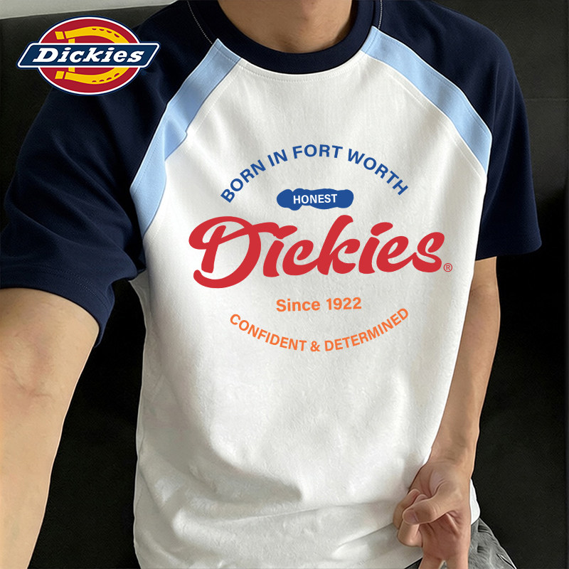 Dickies拼色短袖t恤男士半袖上衣