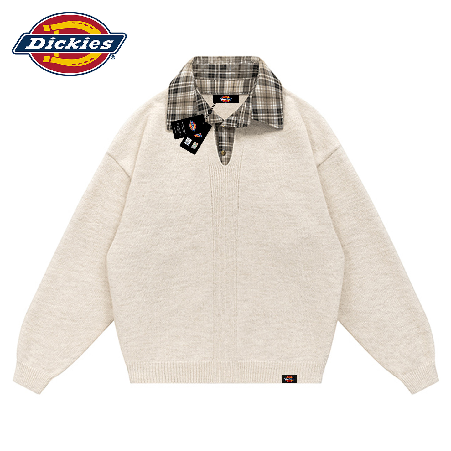 Dickies假两件毛衣针织打底上衣