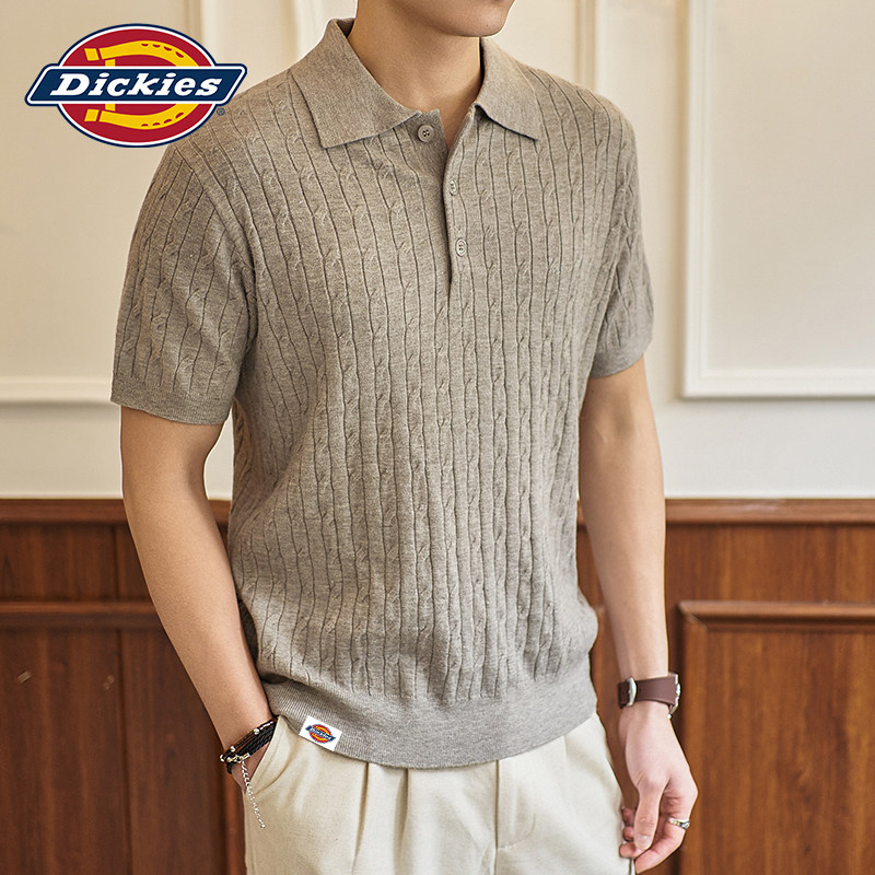 Dickies帝酷适针织短袖t恤男士夏季2026新款潮牌高级感Polo衫上衣