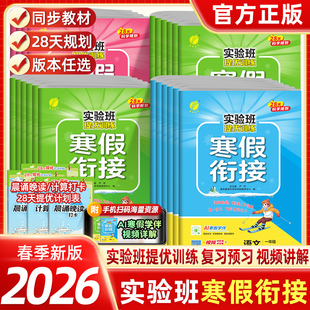 2026春新版春雨实验班寒假衔接作业一二三四五六年级下册语文数学英语人教苏教译林北师大版寒假一本通作业本提优强化练习册