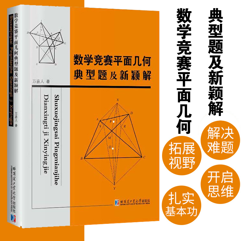 数学竞赛平面几何典型题及新颖解平面几何试题初高中数学数学竞赛奥赛考试同题型多种解法一题多解首创解法教材-封面