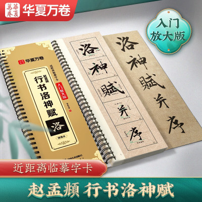 【官方正版】赵孟頫行书洛神赋入门放大版 赵孟俯行书字帖 华夏万卷近距离临摹字帖临帖赵孟俯行书毛笔书法临帖米字格含视频教学贴