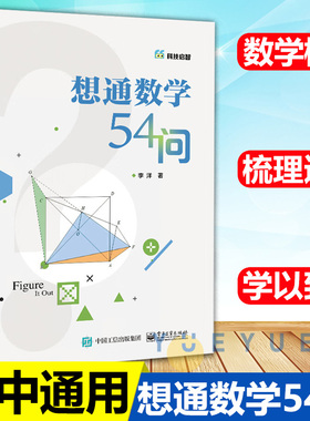 想通数学54问 初中通用二进制数怎么转换方程函数图形教程书籍 青少年数学思维训练 数学计算技巧 解题方法与技巧