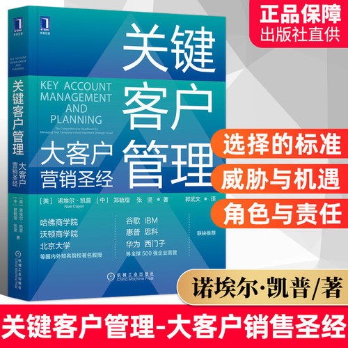 正版 关键客户管理大客户营销圣经 诺埃尔凯普 郑毓煌 张坚 市场 企业 营销 销售 关键客户战略框架指南 客户关系管理与维护书籍