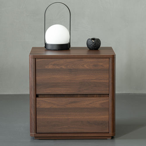 北欧极简圆弧床头柜现代简约卧室床边柜意式风床头储物收纳抽屉柜