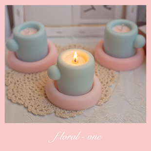 粉蓝CP 原创杯子蜡烛香薰可爱ins少女心礼物卧室无烟生日礼盒浪漫