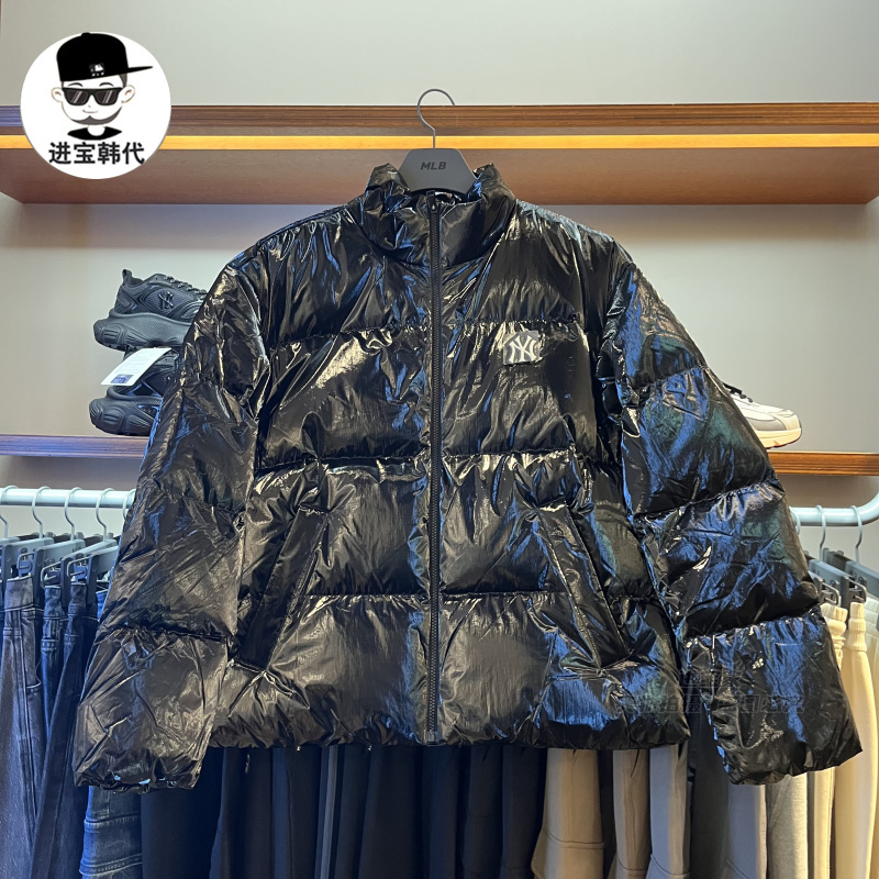 进宝家 韩国直邮MLB正品25年冬季新款亮面光泽曲线羽绒服 DJB22