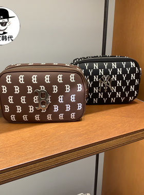 进宝家MLB相机包皮质老花NY满标斜跨单肩2022秋包包女包CRS09