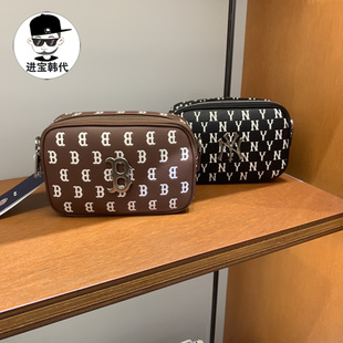 进宝家MLB相机包皮质老花NY满标斜跨单肩2022秋包包女包CRS09