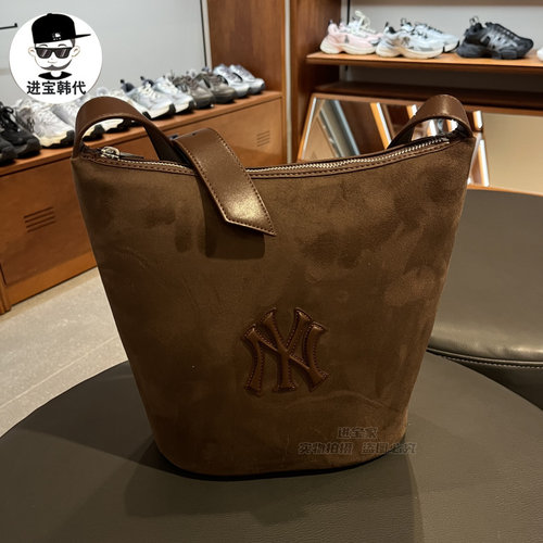进宝家 MLB专柜正品25年新款纯色百搭男女时尚单肩包斜挎包 BMBC2