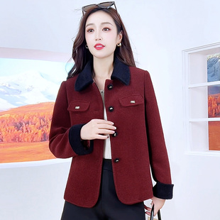 小香风外套女士春秋冬减龄高端气质名媛高级感妈妈洋气毛呢短上衣
