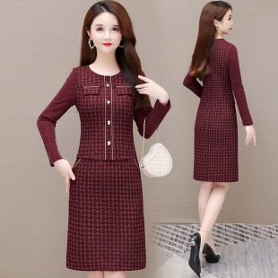 2022春秋新款女小个子港味法式高级感假两件连衣裙成熟御姐轻熟风