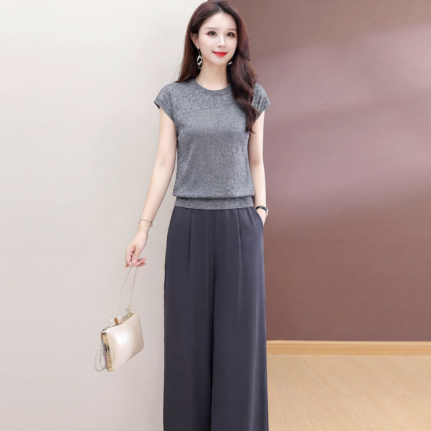 夏季新款气质御姐显瘦两件套
