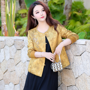 新中式国风短外套女2026新春秋款流行高级感显高显瘦穿搭圆领上衣